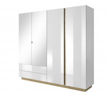 Шкаф 4D2S/220 Perfect Home Arco 4 дверный белый 220 см