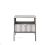 Тумба приліжкова Сірий/Чорні ніжки S54 Nova