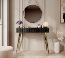 Стол туалетный 1S/100 Черный/Золотые ножки Lante