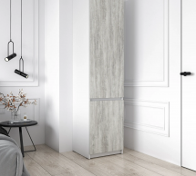 Шкаф Морели Т218 белый/бетон со штангой 50 см