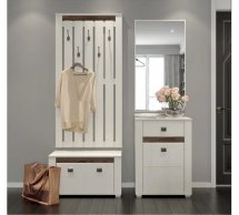 Модульная прихожая Гербор Селена Ясень снежный / Дуб ансберг тёмный