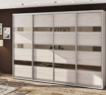 Шкаф-купе Комфорт мебель Модель-4 дуб беленый 4 дверный 400 см