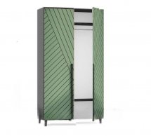 Шкаф КС Лайн Х 2 дверный зеленый дымчастый 120 см