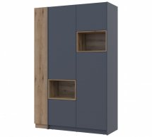 Шкаф для одежды с нишей и пеналом Дорос Дейл графит 2 дверный 143,2 см