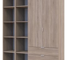 Шафа Дорос Гелар дуб сонома з 2 Етажерками 2-х дверна 153,9 см