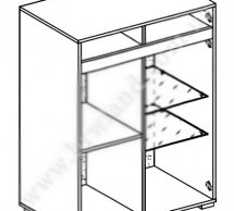 Тумба 2Д Ск Бьянко Белый