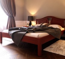 Ліжко двоспальне дерев'яне ЧДК Італія масив Вільха