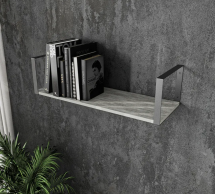 Полка настенная бетон/черный XS28