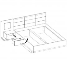 Тумба приліжкова ліва 68 LIVORNO 