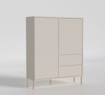 Шкаф распашный Матролюкс Доминика 2 дверный сатин 103 см
