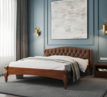 Кровать деревянная ArborDrev Корона Сосна / Бук