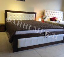 Ліжко двоспальне дерев'яне Явіто Енігма Масив Вільха / Ясен / Дуб 