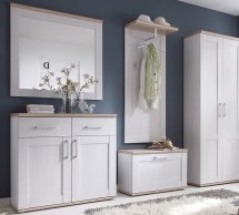 Модульная прихожая BRW Poland Romance / Романс Модрина сибиу светлая / Дуб сан-ремо светлый