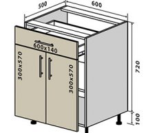 №30 Тумба нижняя 60 Люкс RODOS