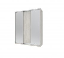 Шафа-купе з зеркалом Дорос Сіті Лайт біле дерево 3 дверна 180 см