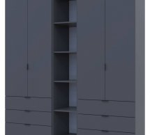 Шафа Дорос Гелар графіт з Етажеркою 4-х дверна 193,2 см