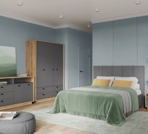 Модульная спальня Kuba/Куба Moreli Дуб Аппалачи/Антрацит