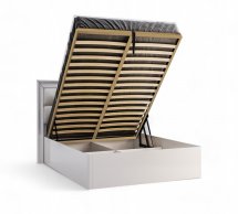 Кровать двуспальная с мягкой спинкой Миромарк Белла с подьемним механизмом и нишей для белья