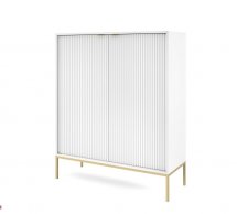 Комод високий Білий/Золоті ніжки K104 Nova