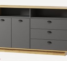 Тумба Куба К002 L/R Антрацит / Дуб аппалачі Морелі