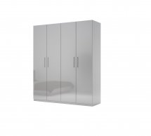 Шкаф 4 дв Миромарк Меги 4 дверный шиншила серая 180 см