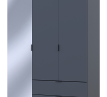 Шкаф для одежды Дорос Гелар графит 2-х дверный/Зеркало 116,5 см