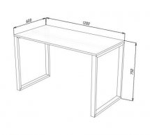 Стіл LOFT офісний Дуб Сонома / Чорний мат MebliRoMax