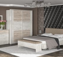 Модульная спальня Kim/Ким Mebel Service Дуб крафт белый/Санремо