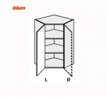 Секция верхняя правая УголВ 45° 650х650/900 1дв Pro Blum Миллениум WG