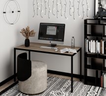 Письменный стол Art in Head Brevity Loft Standart/Бревити Лофт Стандарт Дуб винтаж оксид/Чёрный металл