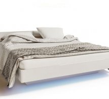 Кровать двуспальная Світ меблів 160 Бьянко МДФ / ДСП Белый / Дуб Сонома