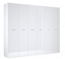 Шафа 6дв Міромарк Беладжіо 6 дверна білий глянець 273 см