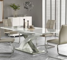 Стіл Sandor 2 сірий/білий