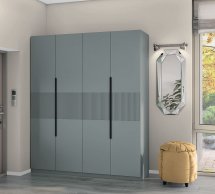 Шкаф 4Д КС Лайн Элегант 4 дверный серая лава 200 см