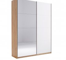 Шафа-купе з дзеркалом Міромарк Асті 2 дверна дуб крафт 200 см