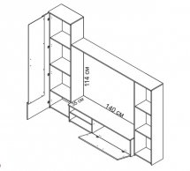 Стенка Адель пепельный / антрацит