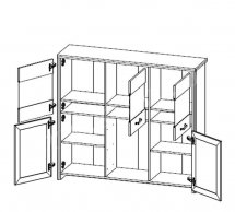 Буфет BAR 2D3W3S Верне