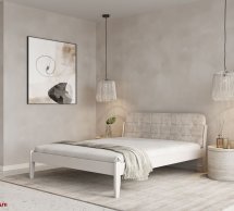 Кровать двуспальная деревянная Лев Калифорния Массив бука