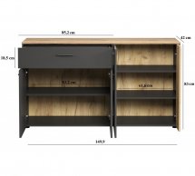 Комод 4D1S графит Esteban