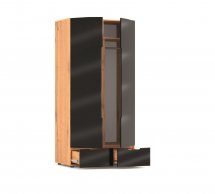 Шафа 2д + 2шх КС Афина 2 дверный черный глянец 100 см