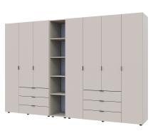 Шкаф Дорос Гелар кашемир с Этажеркой 7 дверной 309,4 см