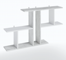 Полиця настінна бетон/білий T8