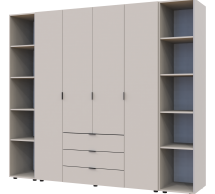 Шкаф Дорос Гелар кашемир с 2 Этажерками 4 дверный 231,4 см
