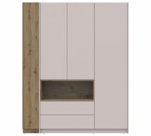 Шкаф для одежды с нишей и пеналом Дорос Дейл кашемир 3 дверный 178 см