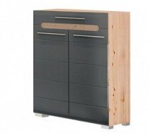 Тумба 2ДШ Бьянко Графит