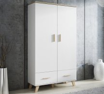 Шкаф 2D2S Cama Lotta 2 дверный белый 110 см