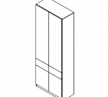 Шафа SZF4D2S Верто Дуб сонома / Кашемір