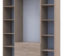 Шкаф Дорос Гелар дуб сонома с Этажеркой 3-х дверный 154,4 см
