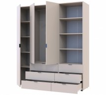 Шафа для одягу Дорос Гелар кашемір 3-х дверна з пеналом 176,2 см