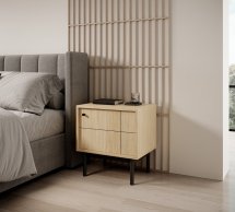 Тумба прикроватная дуб линеа Japandi S54